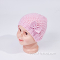 Kids Winter Knitted Beanie with Faux Fur Double Ball Cotton Lined Warm Knitted Hat